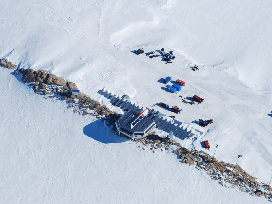 Aerial view of Princess Elisabeth Antarctica
