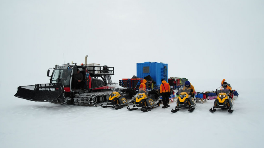 Japanese researchers preparing for a field expedition at Princess Elisabeth Antarctica, the first 