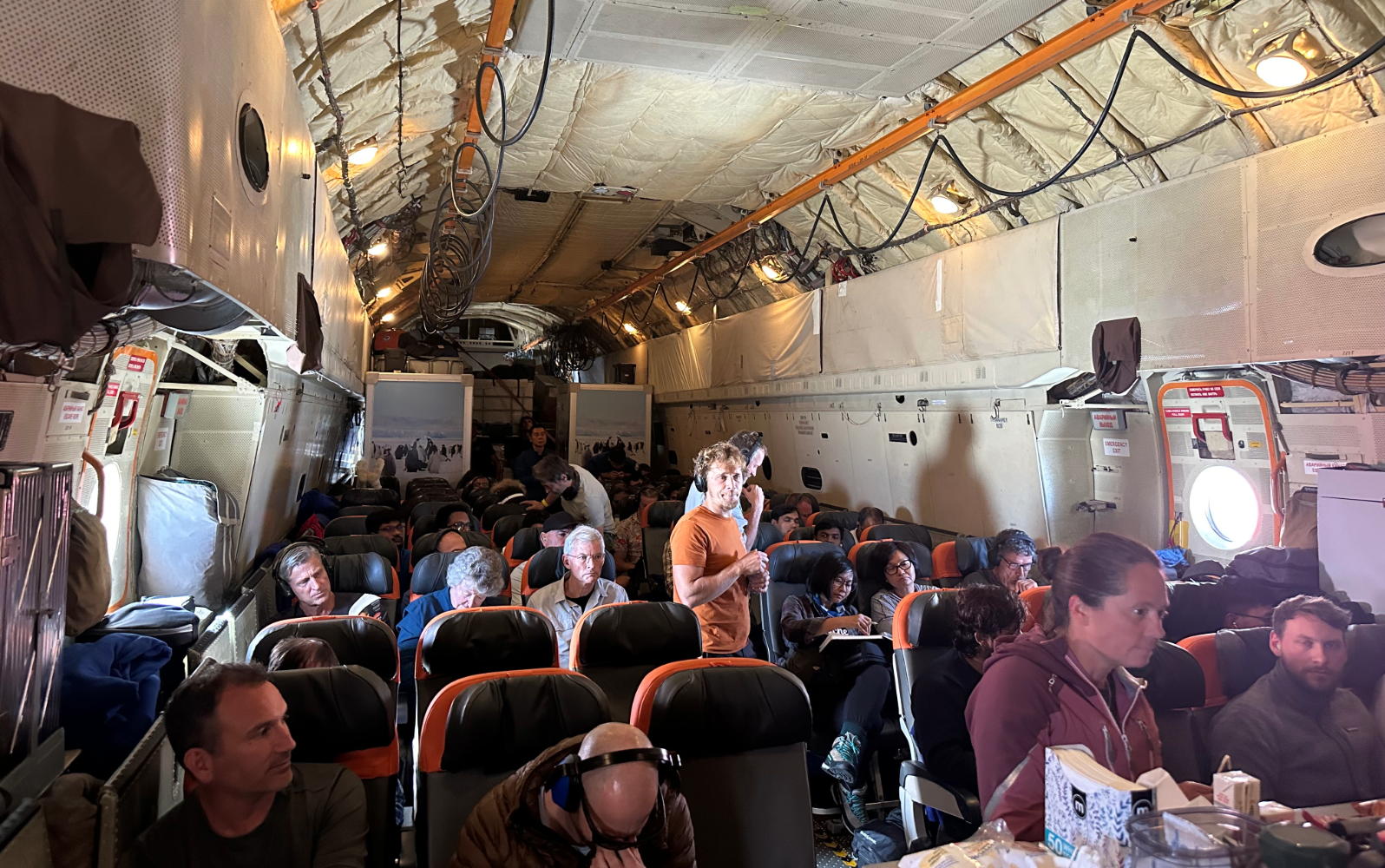 Inside a Cargo Plane