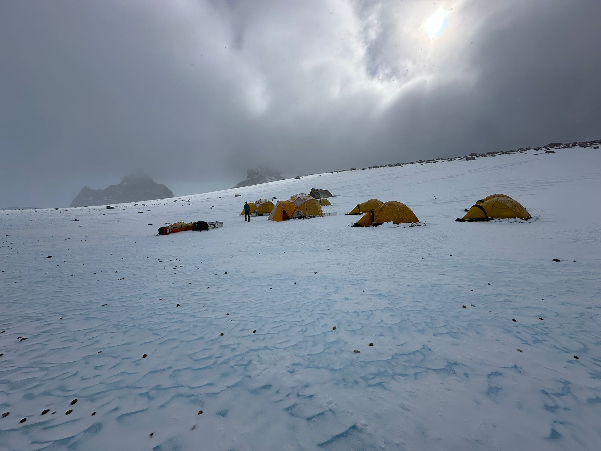 The ULTIMO project's field camp at Balchenfjella