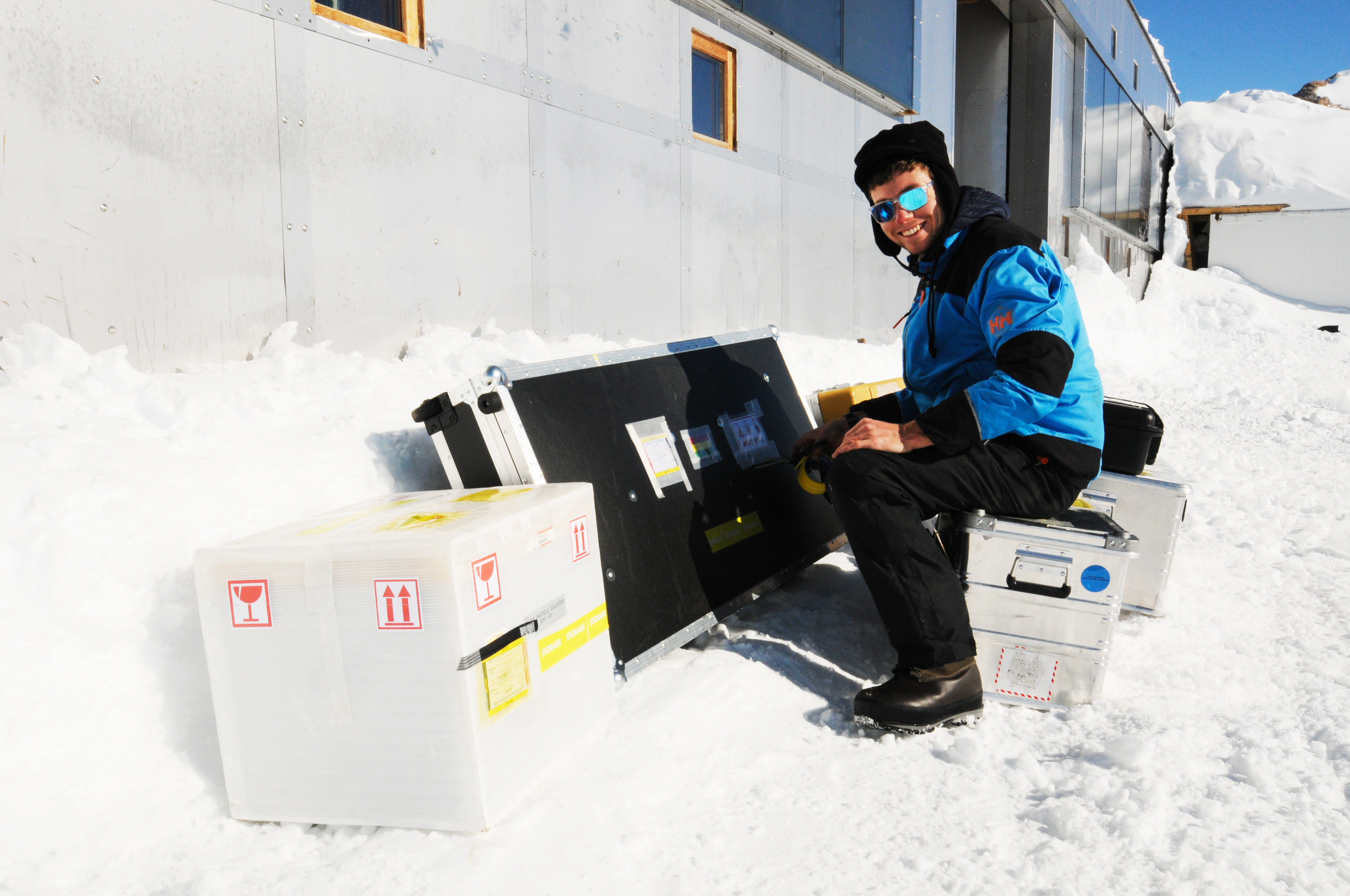 Armin Sigmund from the EPFL prepares for his field expedition