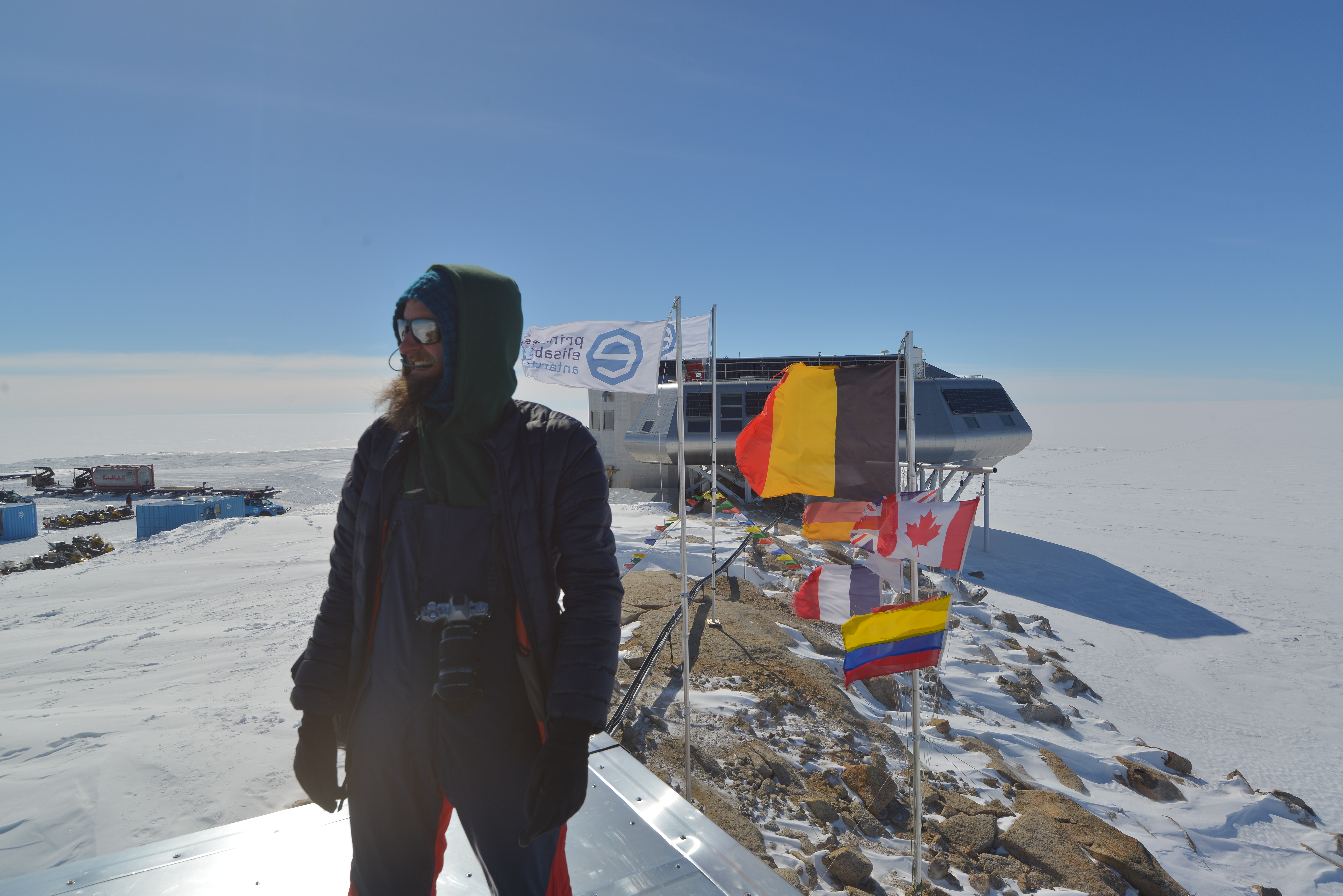 Quinten Vanhellemont at the Princess Elisabeth Antarctica. 