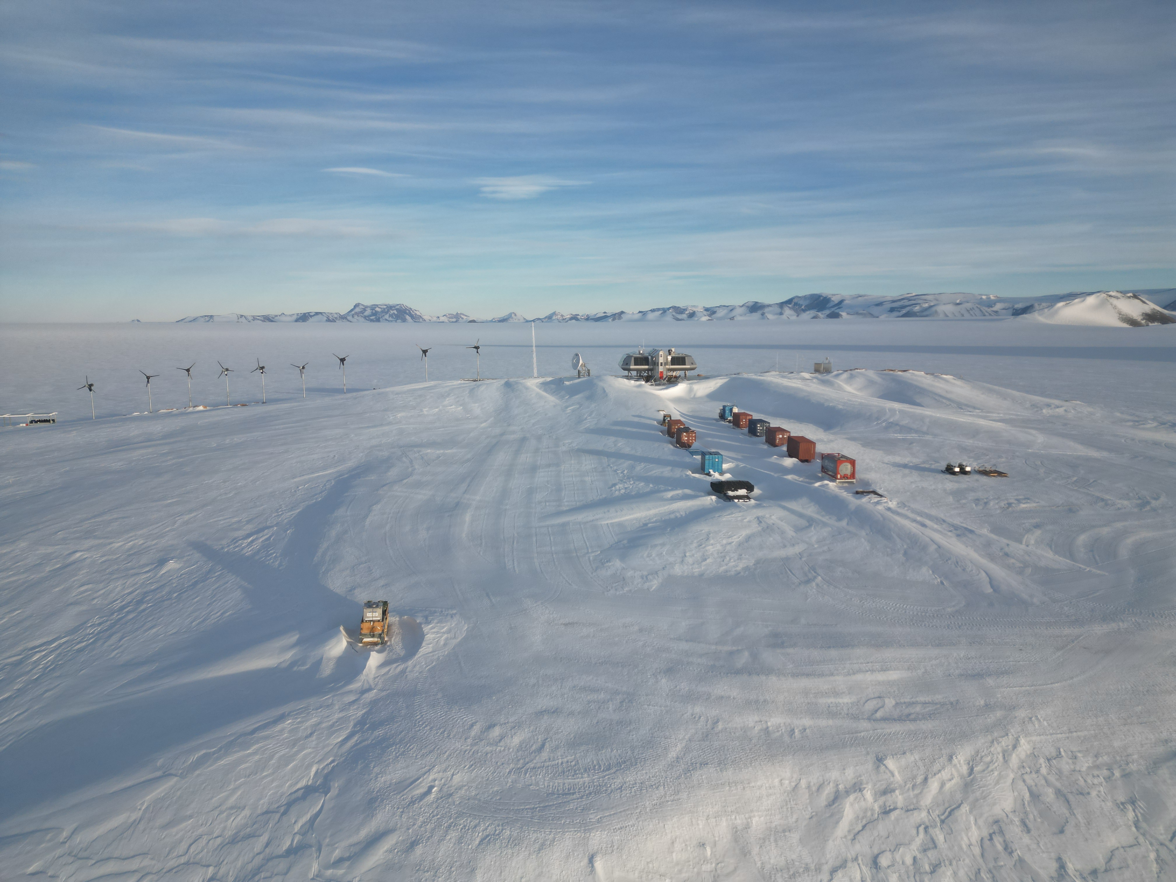 PEA station on arrival in 2024 before snow clearing operation