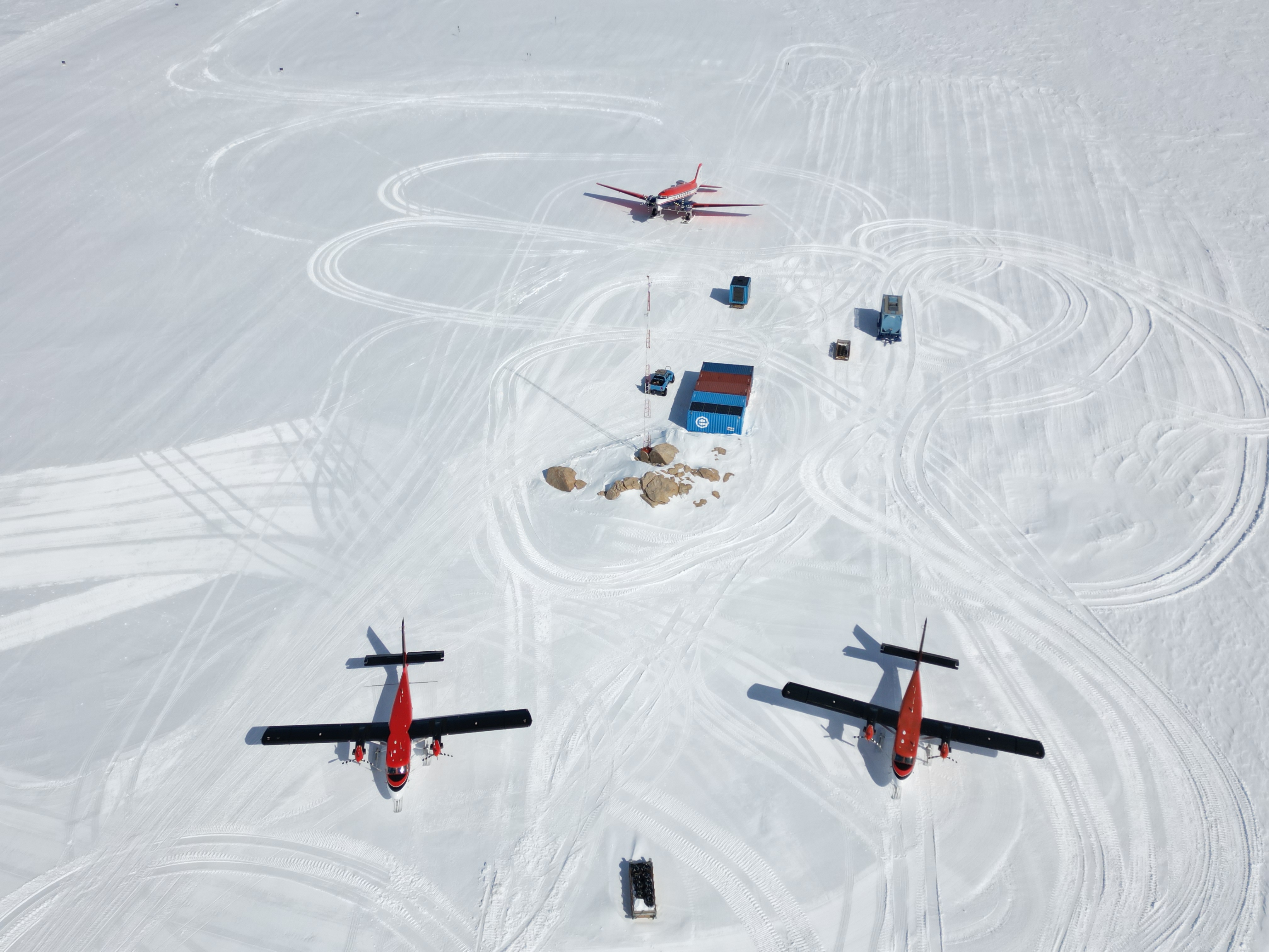 AWI's Polar 6 plane on the runway at PEA