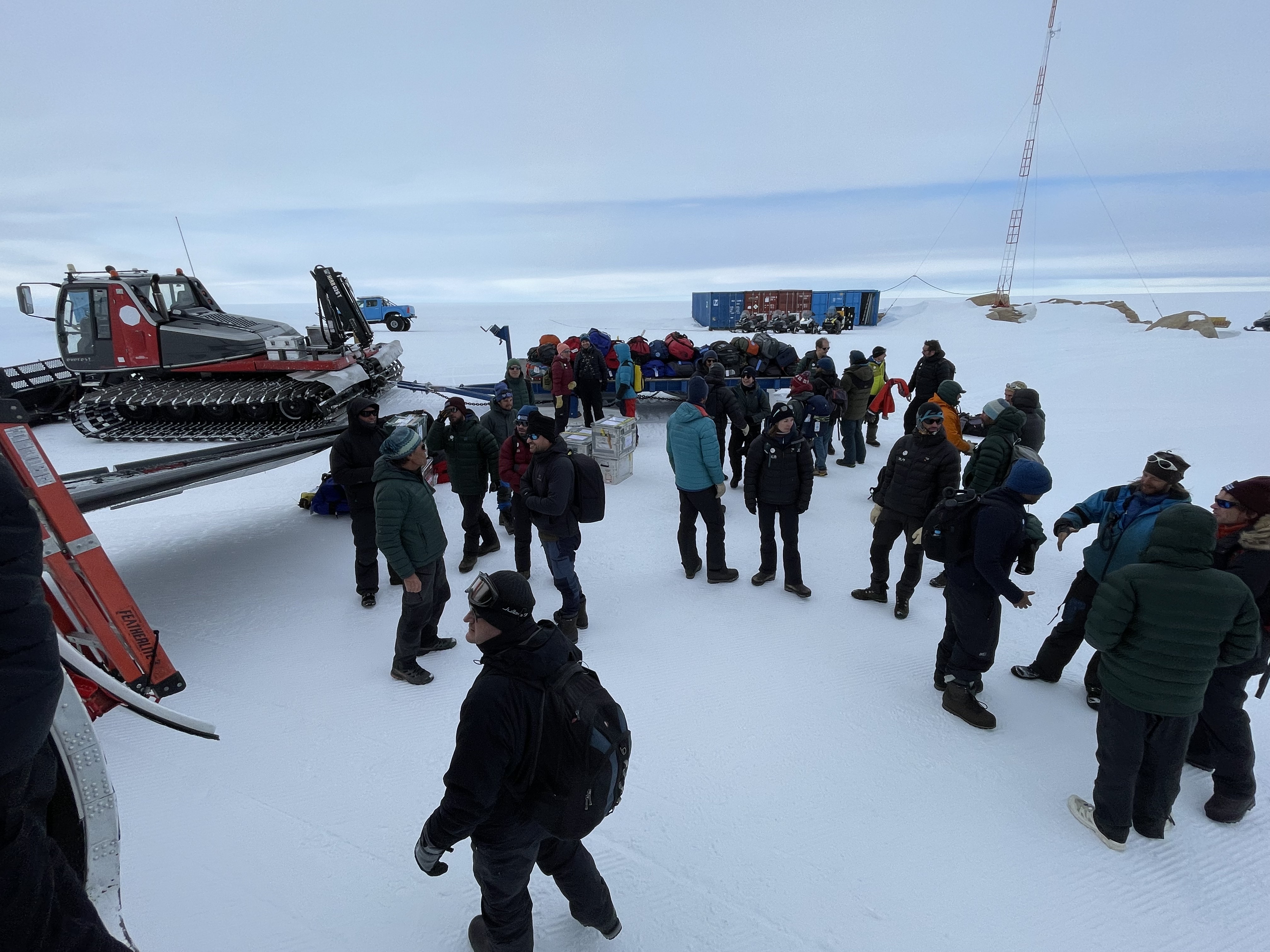 Cargo being loaded and unloaded