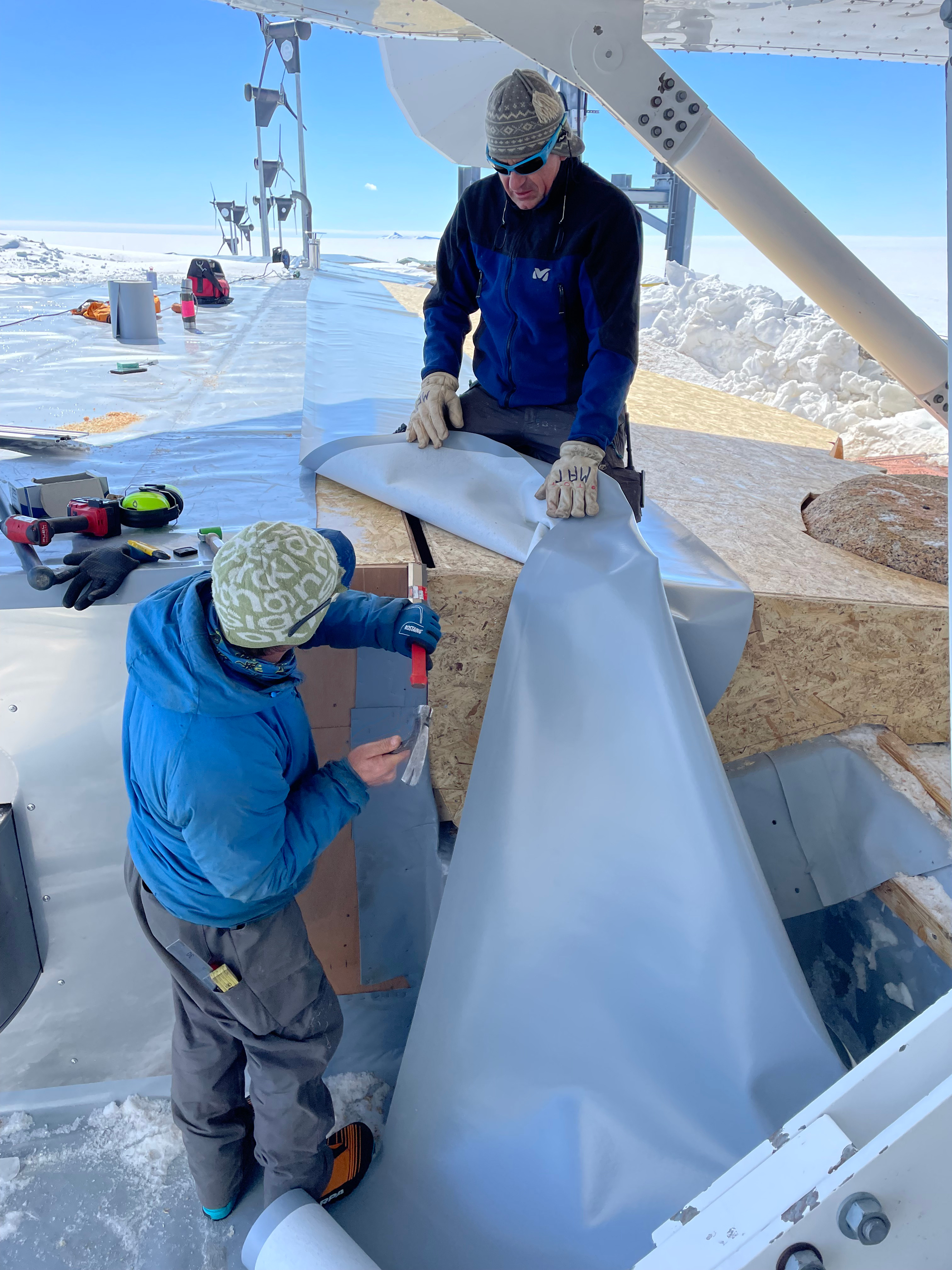 IPF crew at work improving annexes at Princess Elisabeth. 