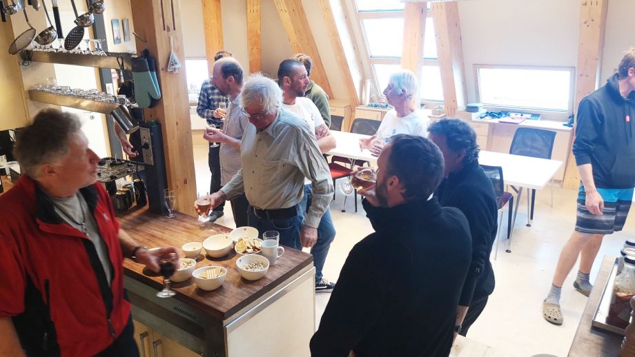 The BELARE team enjoys New Year's Eve Dinner