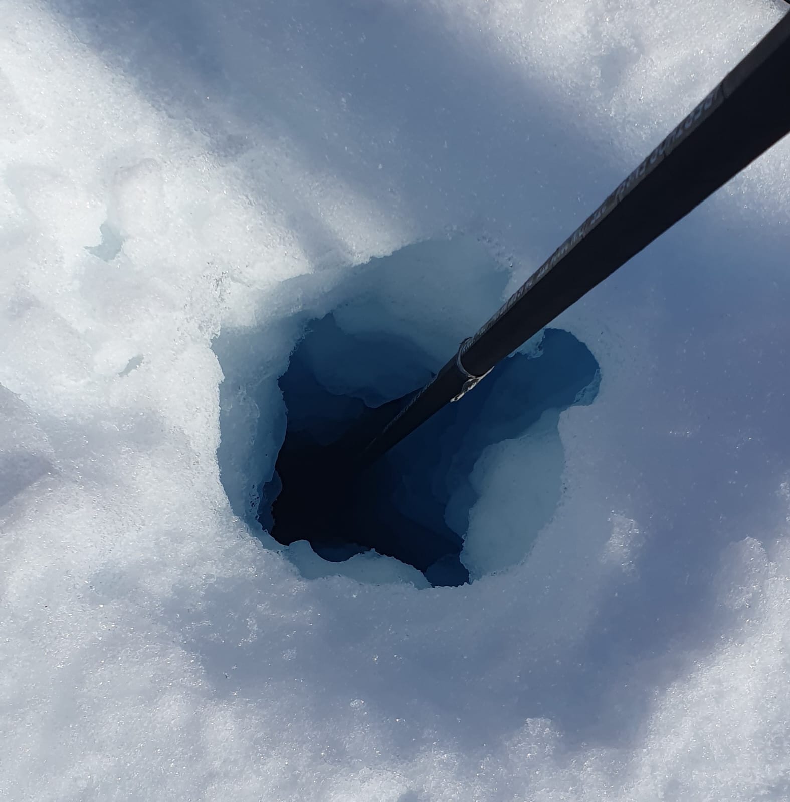 Drill hole in King Baudoin Ice Shelf