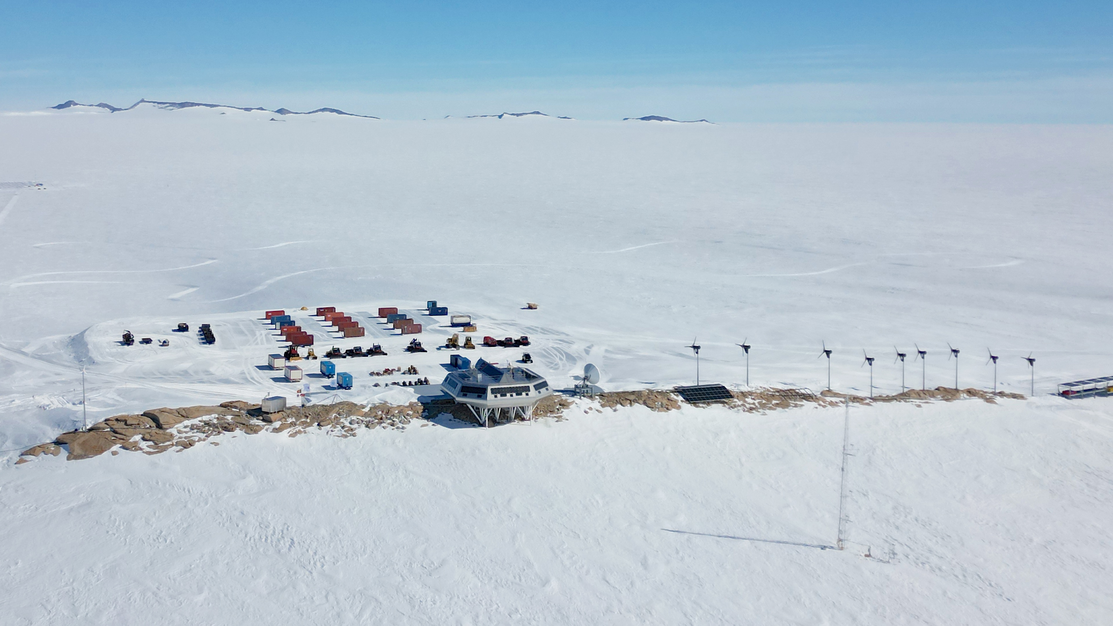 View of PEA from above taken by drone