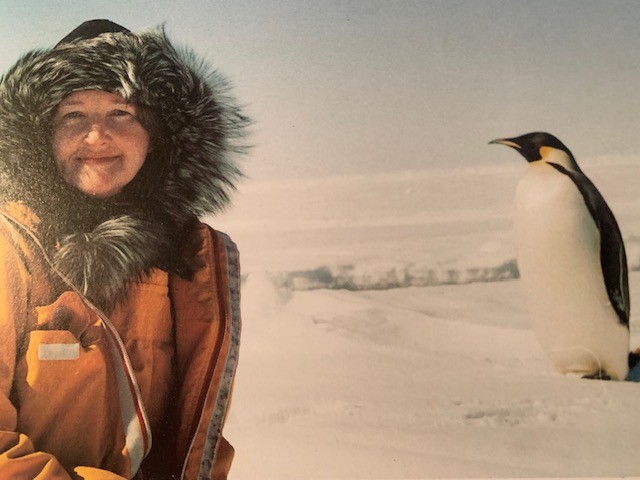 Meredith Hooper in Antarctica, 1994