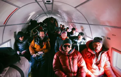 BELARE 2025-26 team leaving PEA in DC-3