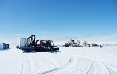 Cargo placed on sledges