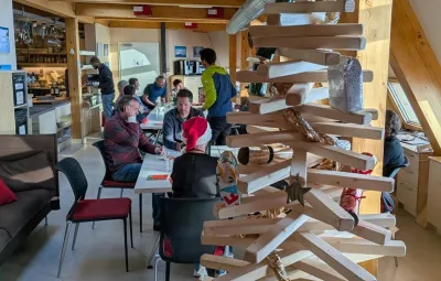 Festive Wooden Christmas Tree