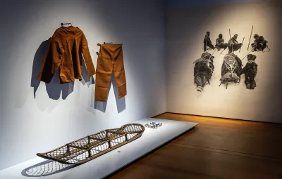 Old clothing and sled from Belgica crew