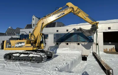 Using Komatsu haul steel I-beam