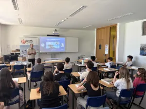 Henri at Sainte Sophie school in Luxembourg
