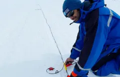 Ratnakar Gadi, a doctoral student in Earth system science, was the first to defend a dissertation at the Princess Elisabeth Antarctica research station 