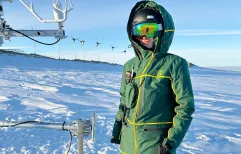 Rainette with sonic anemometer near tower at PEA