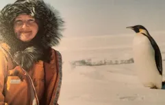 Meredith Hooper in Antarctica, 1994