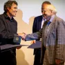 Alain Hubert receiving the 2024 Belgica Prize from Prof. Roland Souchez