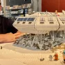 Lego enthusiast Daniel Vermeir poses with his scale replica of the Princess Elisabeth Antarctica