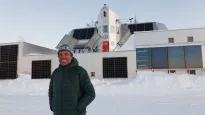 Alain Hubert in front of PEA, November 2023