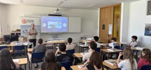 Henri at Sainte Sophie school in Luxembourg