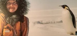 Meredith Hooper in Antarctica, 1994